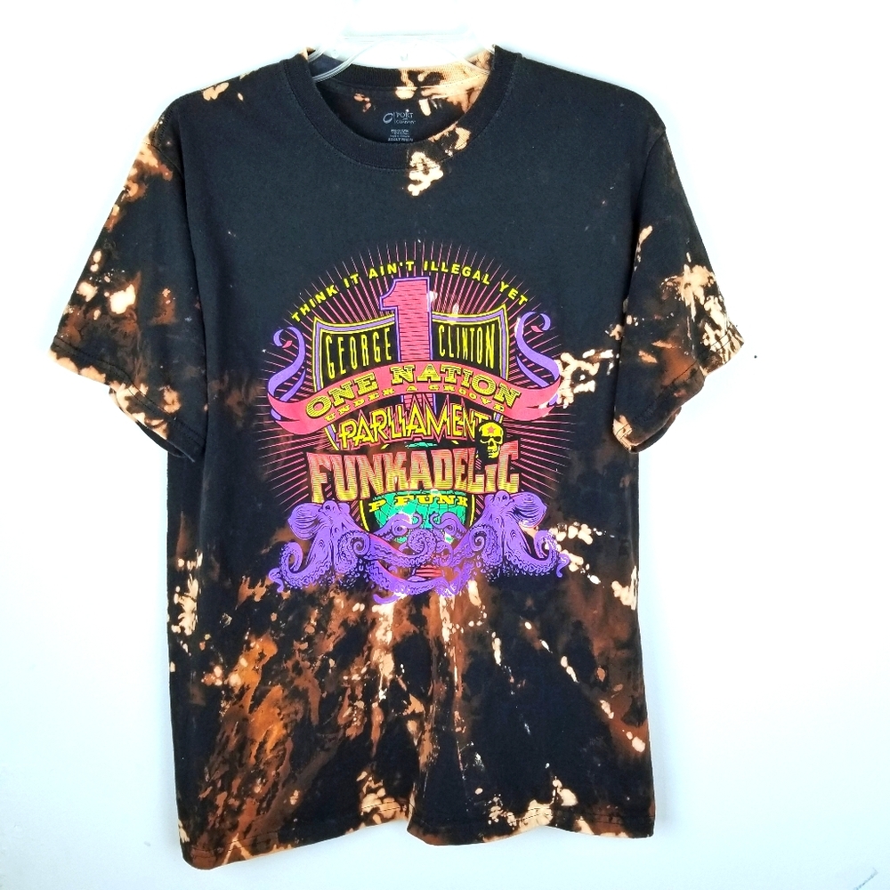 Parliament Funkadelic Bleach Dye Graphic Tee